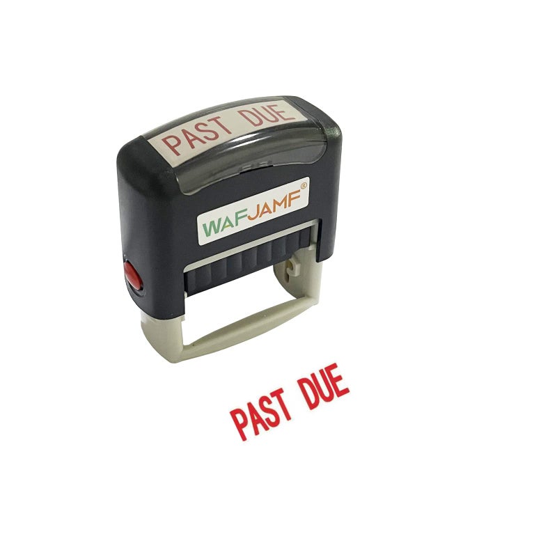 WAFJAMF Past Due Self-Inking Rubber Stamp - Office Message Stamp, Red Ink-Medium - Image 1